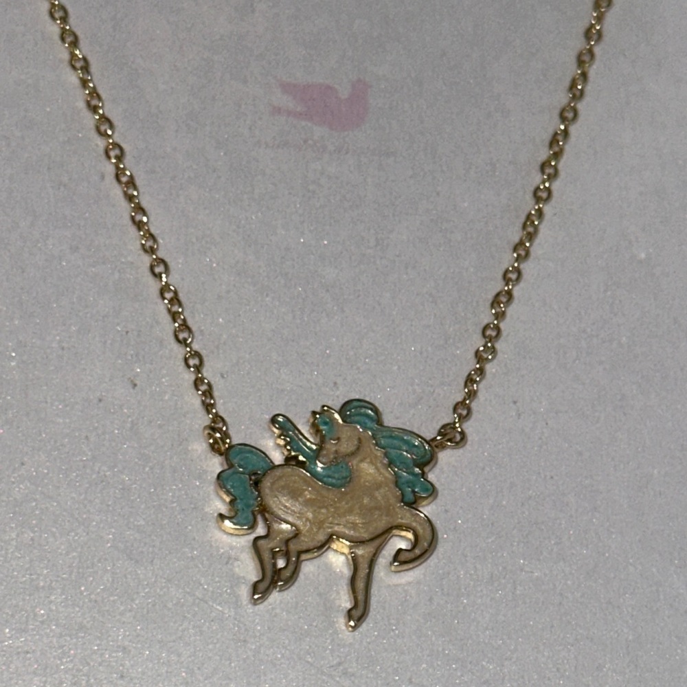 Gold Pegasus Majestic Pendant Necklace